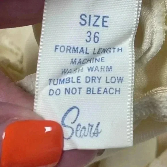 Sears Vintage Formal Length "the doesnt slip" dress Size 36 - Picture 7 of 8